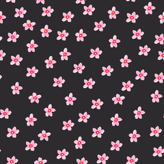 Naklejka na ściany i meble Watercolor seamless paper.Seamless pattern with cherry blossoms. Watercolor Sakura illustration.