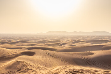 Sonnenuntergang Wüste in der Nähe von Dubai