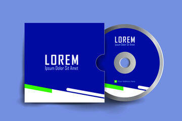 Naklejka na ściany i meble Cd cover design template. Cd cover design template. Luxury, Modern, Elegant, Professional Minimalist Business Cd cover with disk label design. Vector illustration