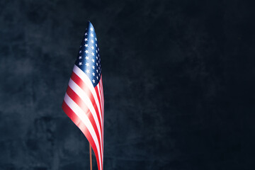 small usa flag on the table