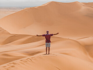 Me at desert of Namib, Namibia , Sossusvlei– Africa
