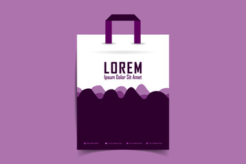Shopping bag design template with paper bag. Hand holding Shopping bags. Black Friday. Vector illustration