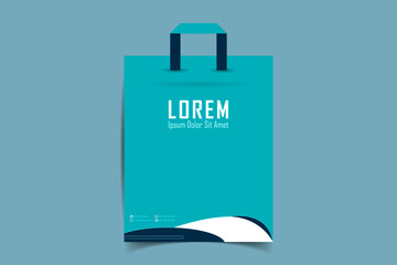 Shopping bag design template with paper bag. Hand holding Shopping bags. Black Friday. Vector illustration