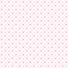 pink crosses lines and hearts background.