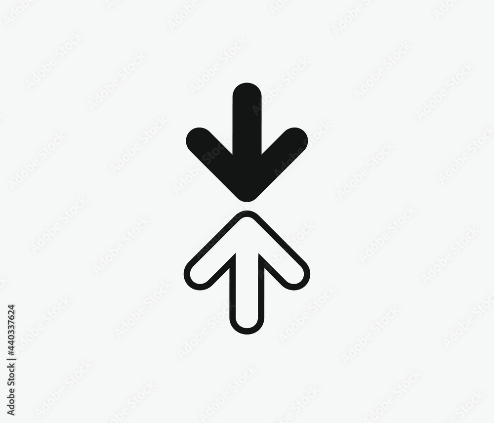 Aufkleber arrows vector icon. editable stroke. symbol in line art style for design, presentation, website or a
