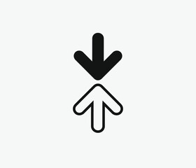 Arrows vector icon. Editable stroke. Symbol in Line Art Style for Design, Presentation, Website or Apps Elements, Logo. Pixel vector graphics - Vector