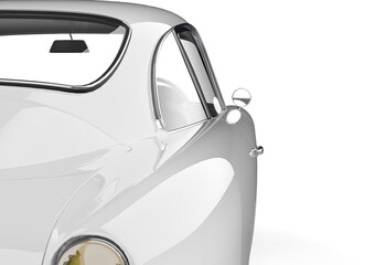 non branded vintage car close up rear view