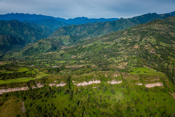 Obraz premium Municipio de El Zulia en Norte de Santander_Colombia zona de cultivos de arroz Municipality of El Zulia in Norte de Santander_Colombia rice cultivation area 