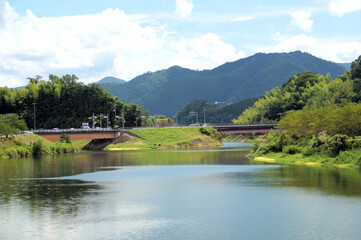 川の風景　篠山川　兵庫県丹波篠山市
