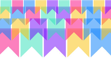Ilustra&ccedil;&atilde;o de bandeirolas coloridas.