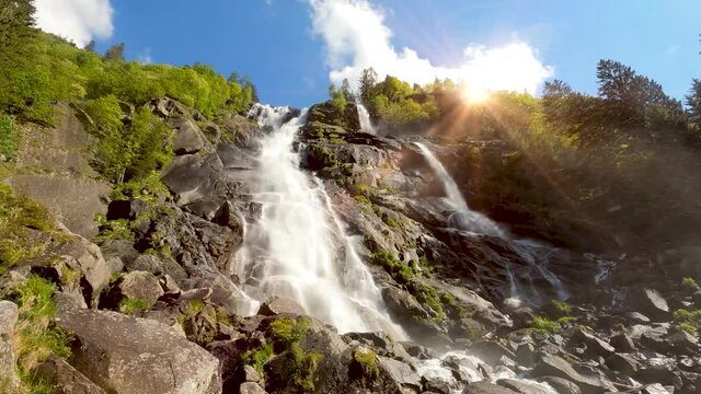Landscape of the Nardis Falls at Sunset