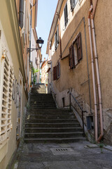 Historic center of  Muggia, Italy.