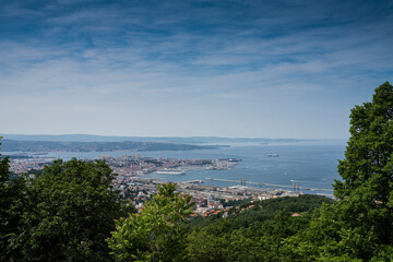 Fototapeta na wymiar Panoramic view of Trieste, Italy