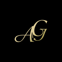 ag logo design vector icon luxury premium