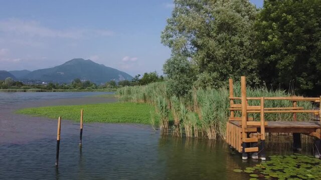 Landscape near Alserio Lake, Lombardy, Como