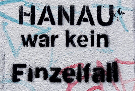An eine Hauswand gesprayt: "Hanau war kein Einzelfall"