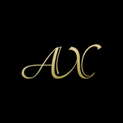 ax logo design vector icon luxury premium