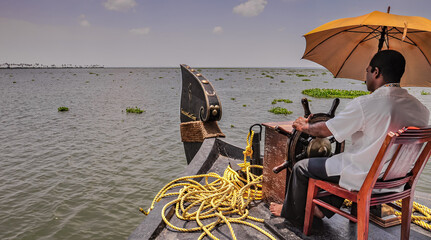 Kerala backwaters rice boat