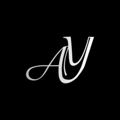 ay logo design vector icon luxury premium