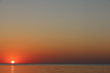 sunset over the sea