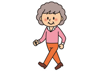 ウォーキング 運動 おばあさん