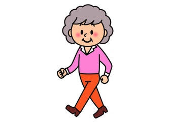 ウォーキング 運動 おばあさん