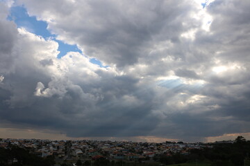 time clouds over the sky