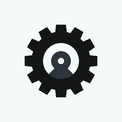 Obraz premium Gear smart Eps icon. Digital tech - vector business logo template concept illustration. Gear electronic factory sign. Cog wheel technology symbol
