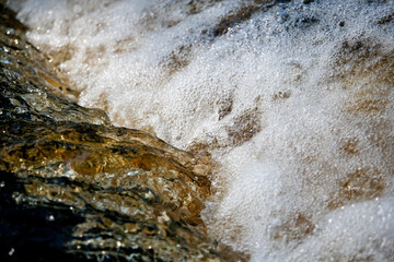 Moving water in Walden Beck, North Yorkshire, England