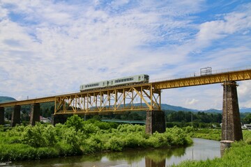 磐越西線・一ノ戸川橋梁（福島県・喜多方市）