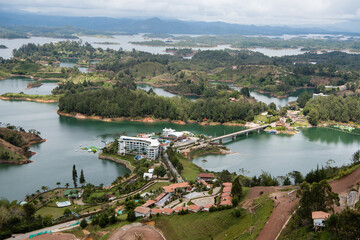 View while climbing El Penon de Guatape.