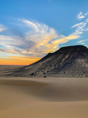 sunset in the desert