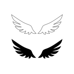 Wings black and white