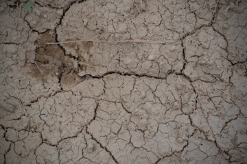 Close up of dry cracked ground for background.Dry soil Arid.