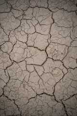 Close up of dry cracked ground for background.Dry soil Arid.