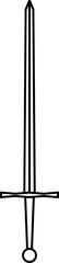 sword line art icon