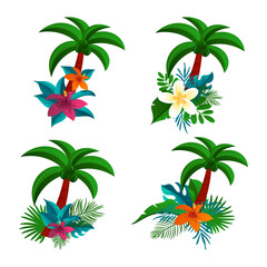 Wreath Tropical Leaves and Flowers for mid or end season Summer  event