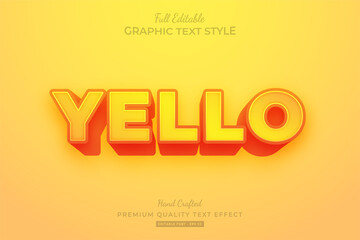 Yellow Modern Bold Editable Text Effect Font Style