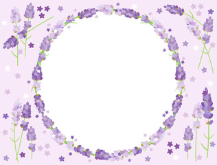 可愛いラベンダー柄のカード