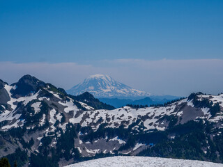 Close-up view of Mount Adams, one of the major peaks of Cascade Mountains