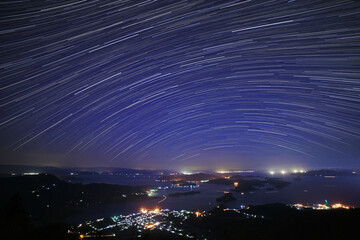 倉岳山頂から見た星空