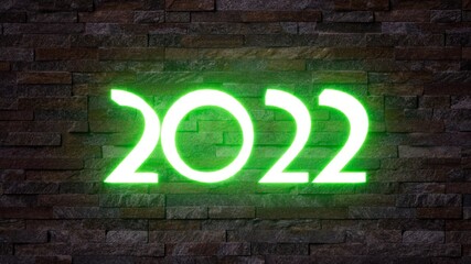 neon light 2022 text