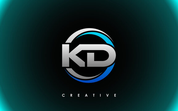 KD Letter Initial Logo Design Template Vector Illustration