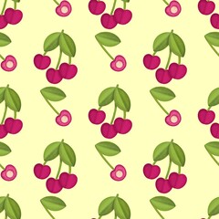 seamless pattern with cherry
