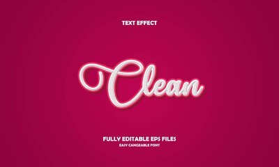 Editable text effect clean title style
