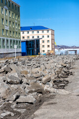 Reconstruction of the pavement in the city