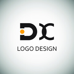 Letter d and x for logo company design