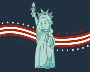 Fototapeta premium Statue of Liberty Independence Day 4th July