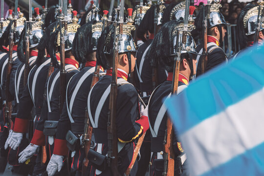 Granaderos Argentinos en marcha