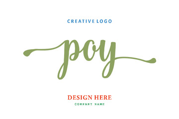 POY lettering logo is simple, easy to understand and authoritative